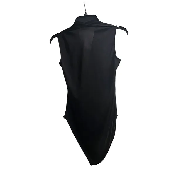 Zara Collection Medium Black Sleeveless Bodysuit Top, Deep V Neck, Casual‎ - Image 2