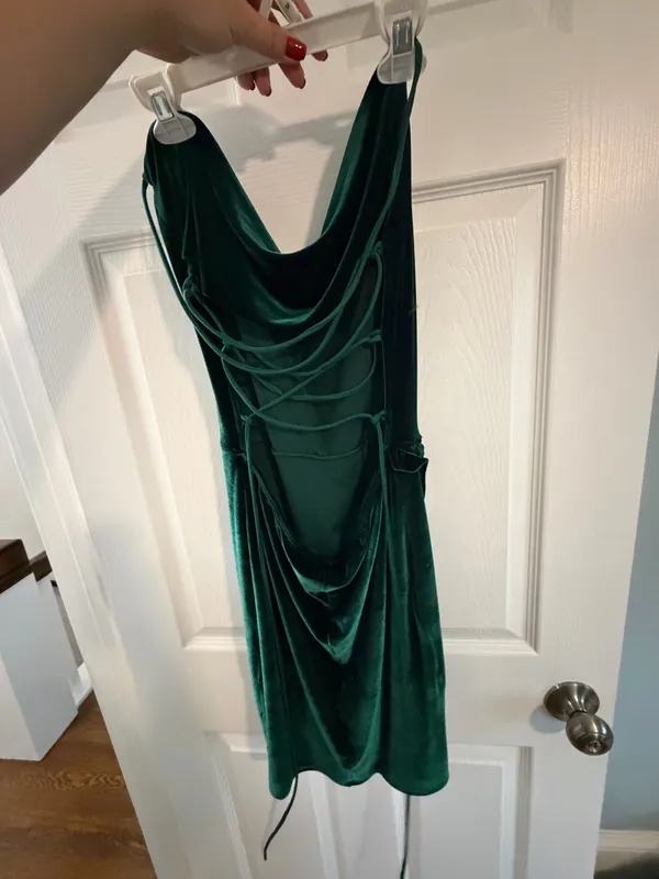 Green Velvet Lucy in the Sky Dress - Image 4