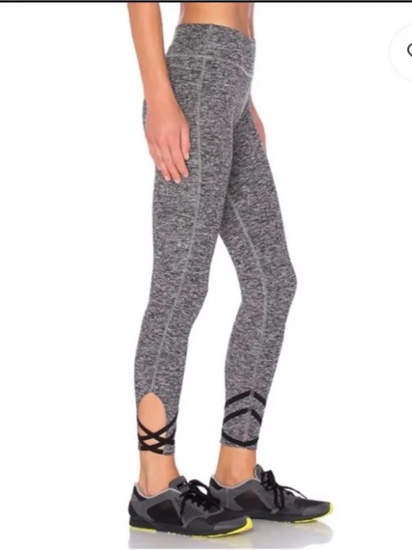 Beyond Yoga Leggings Strappy Ballet Spacedye Gray XS - Image 3