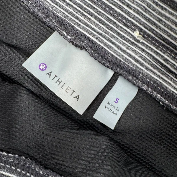 Athleta Athletic Skort Skirt Workout Grey Stripe Sm - Image 3