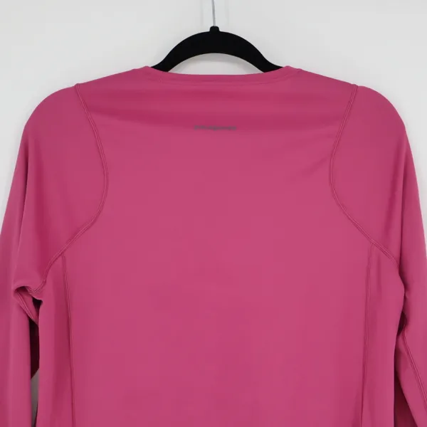 Patagonia Women's Pink Long Sleeve Shirt Size Lage‎ Base Layer Outdoor Hiking - Image 10