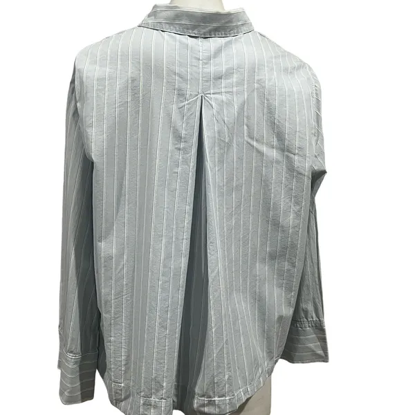 COS blue striped collared button up shirt - Image 7