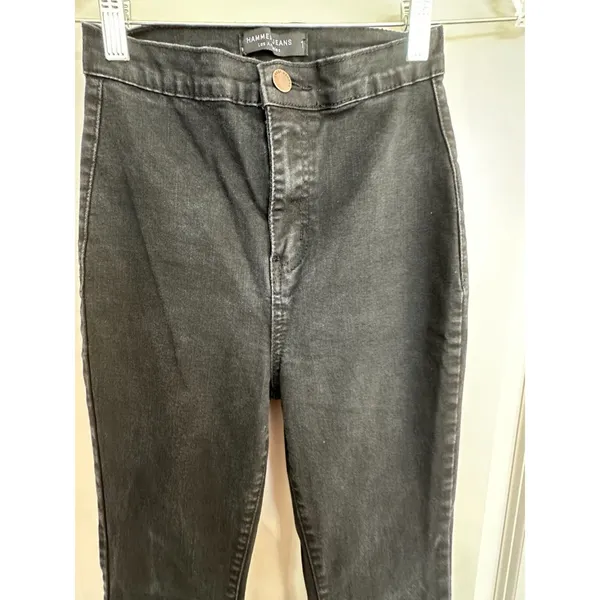 Hammer Jeans Black Super Flare High WAisted Women's Juniors Sz 1 - Image 5