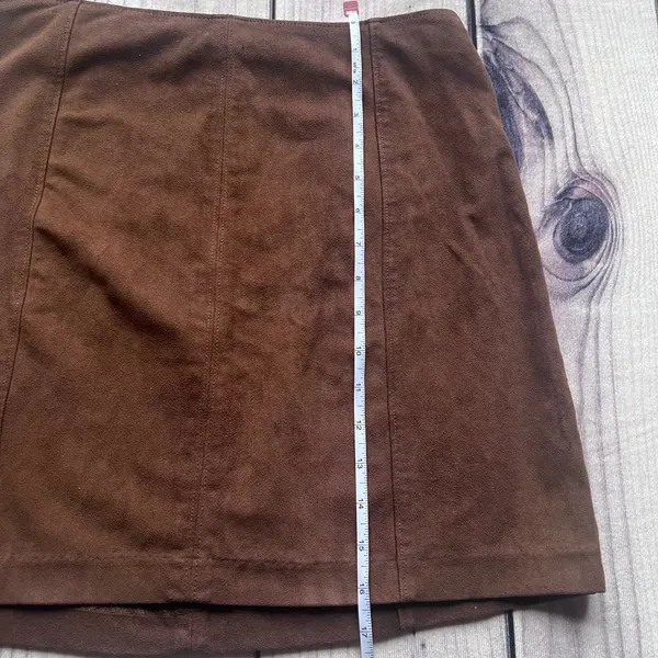 Abercrombie & Fitch Brown Vegan Suede Mini Skirt - Image 5