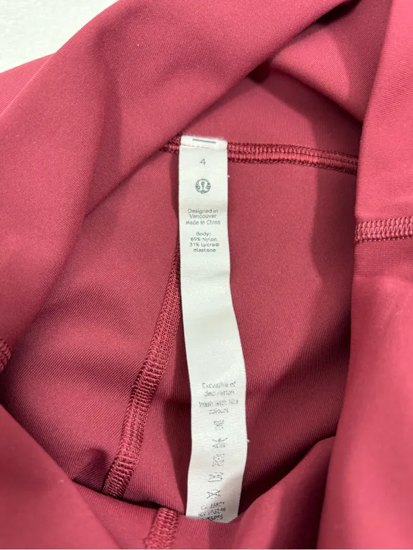 lululemon athletica High-Rise Burgundy Workout Leggings Size 4 - Image 6