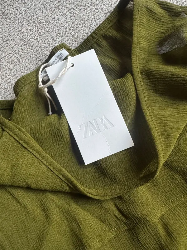 Zara Olive Maxi Skirt - Image 3