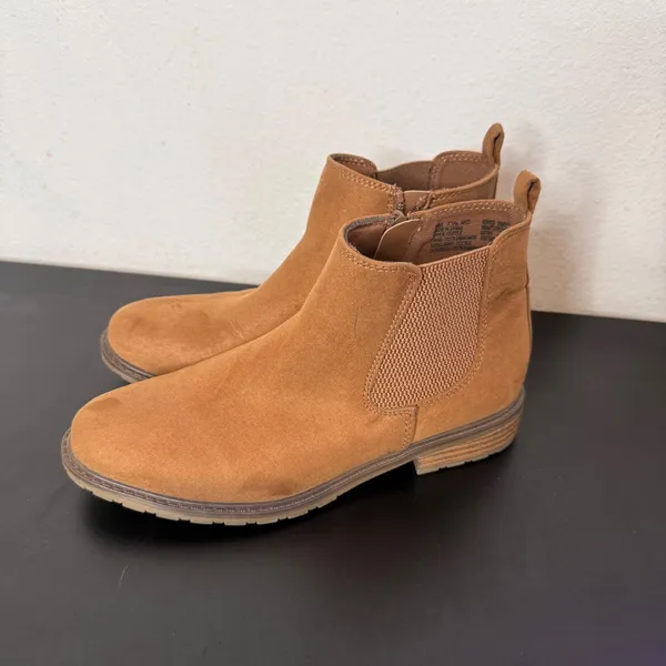 Sonoma Womens Brown Faux Suede Chelsea Ankle Boots Size‎ 7.5 BRANTLEE Western - Image 4