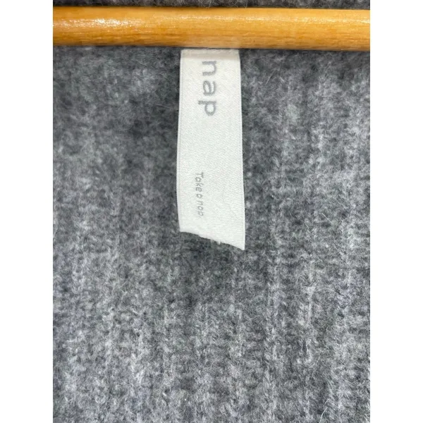 Nap 100% Gray Cashmere Open Front Cardigan‎ Size S Cozycore Soft Casual - Image 3