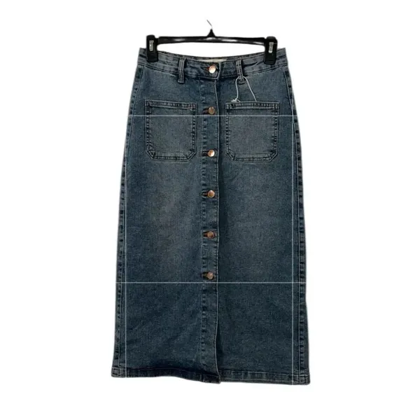 LoveGen Midi Jeans Skirt(Size 26) Blue - Image 2