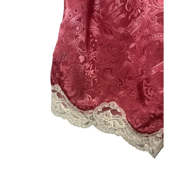 Vtg Victoria’s Secret Cami Tank Top Shorts Set Small Gold Label Pink Festival - Image 6