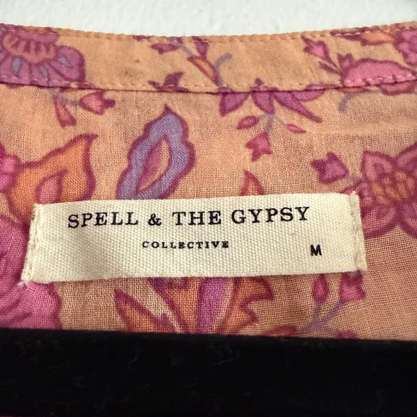 SPELL Folk Song Boho Blouse Pink and Peach Spell & The Gypsy Collective Medium - Image 4