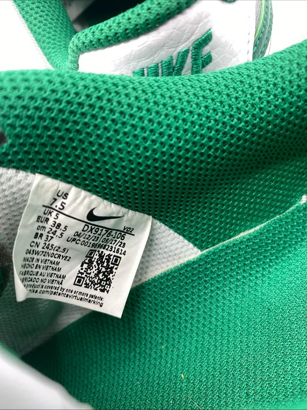 Nike Gamma Force Women’s 7.5 Sneakers DX9176-106 White Green Tennis Shoes Retro - Image 6