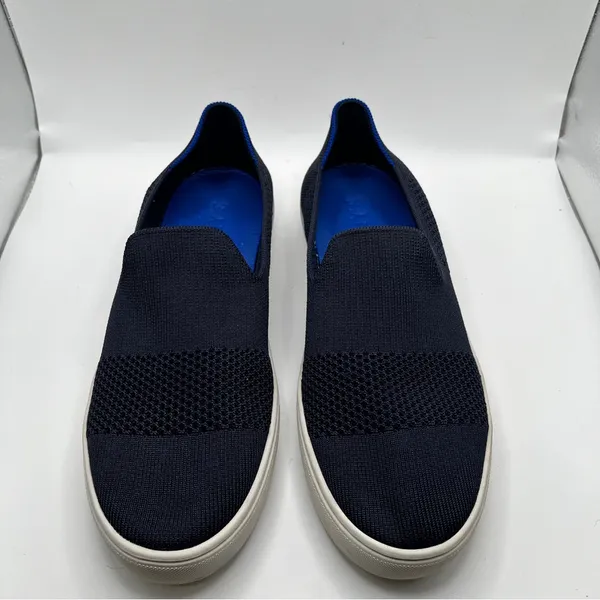 Rothy's The Sneaker Maritime Lattice Stitch Navy Slip On Shoes Women’s 9 EUC - Image 3
