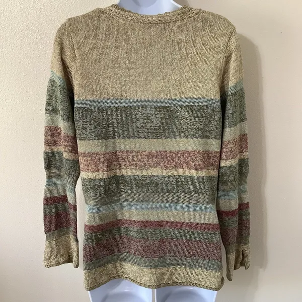Y2K Goblincore Sweater M Silk Blend Artsy Knitted Forest‎ Fairy Grunge Earthy - Image 2
