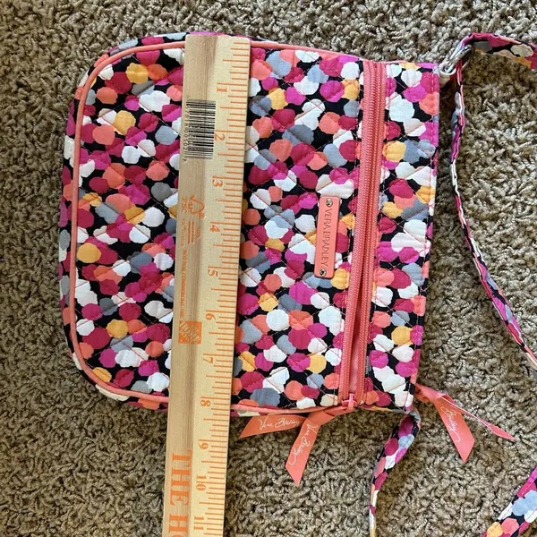 Vera Bradley Pixie Confetti Petite Double Zip Hipster‎ Cross Body Purse #14497 - Image 6