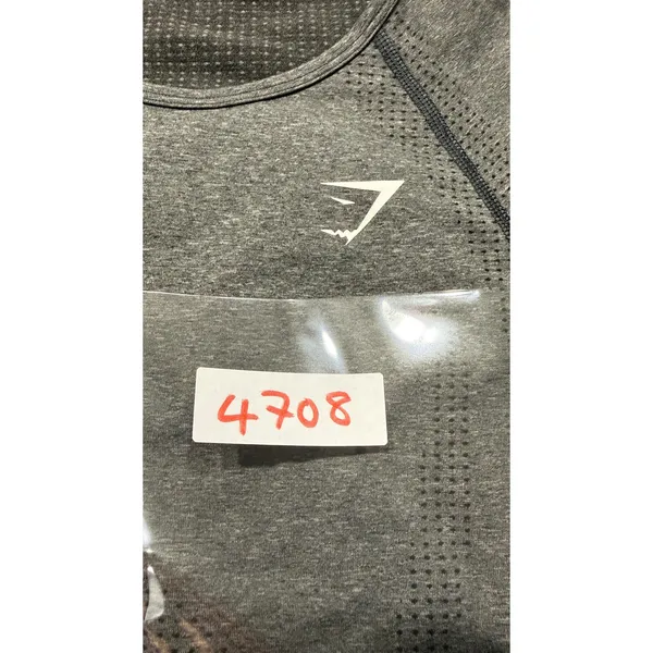 Gymshark Vital Seamless Long Sleeve Crop Top Gray Marl Womens Small Thumbholes - Image 4