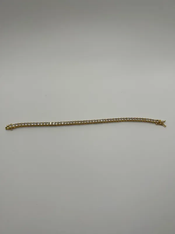 Moissanite Iced Out Tennis Bracelet Gold 3mm 7 Inch Brand New VVS1 Fast Shipping - Image 3