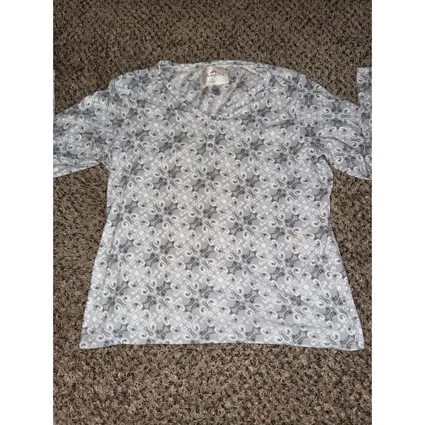 Goodnight Kiss Women's Gray Thermal 2pc Pajama Set Size‎ XL - Image 3