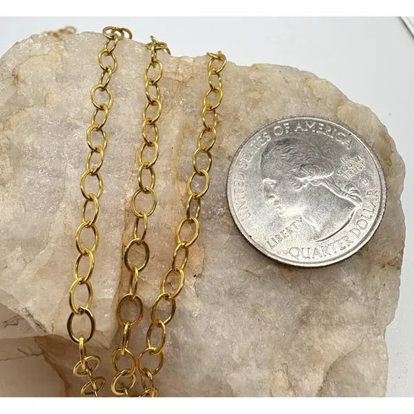 111" Gold-Filled Flat Oval Cable Chain 4.7 x 3.6mm Jewelry‎ Making Supply 11057F - Image 4