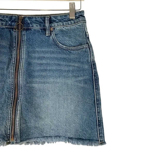 Free People We The Free High Waist Jean Skirt Size 27 - Image 7