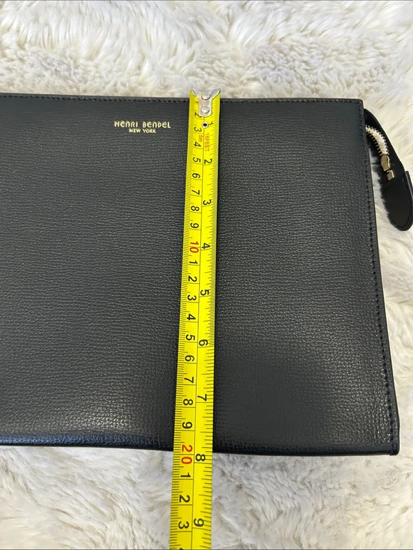 Henri Bendel Black Saffiano Leather Clutch - Image 10