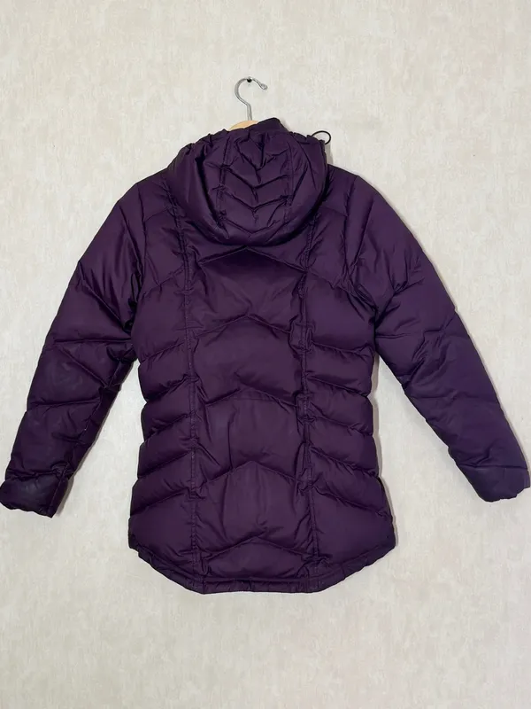 Patagonia Women’s Down With It Jacket Hooded in Deep Plum XS - Image 4