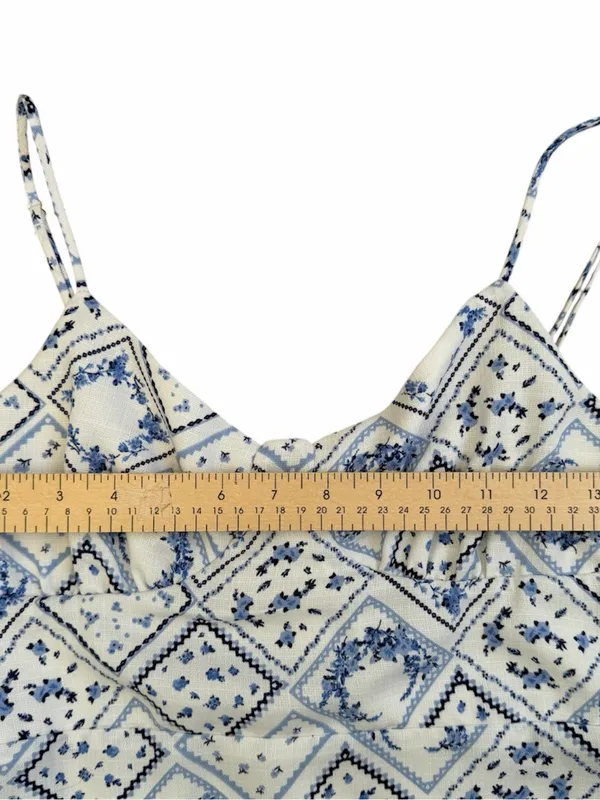 Altar’d State Blue & White Tile Print Dress - Image 9