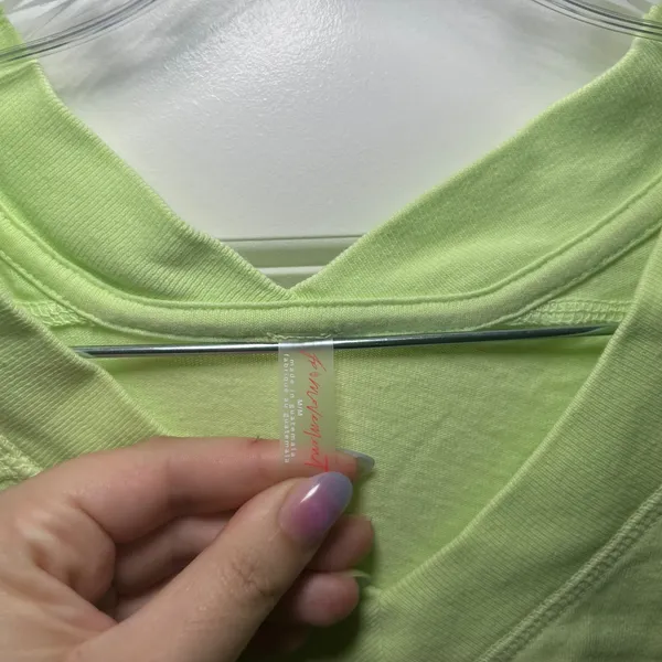 Free People Movement All Star Layer top lime green women's medium lounge Active - Image 4