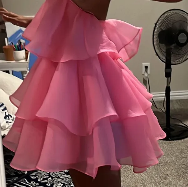 These Three Boutique Pink Ruffle Dress - Image 3