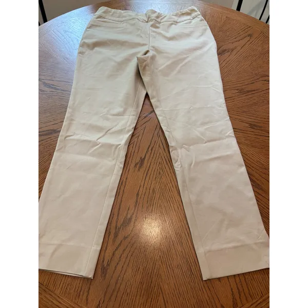 Chico's Soft Surroundings Slimming Ankle Pants Beige Pull‎ On Stretch Trousers - Image 3