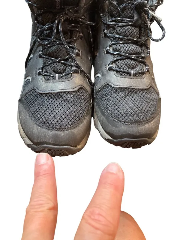 Merrell black gray waterproof wms man made ankle hiking boots sz 7M SKU 10-333 - Image 12
