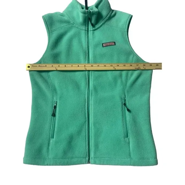 Vineyard Vines Mint Green Fleece Vest Size S - Image 2