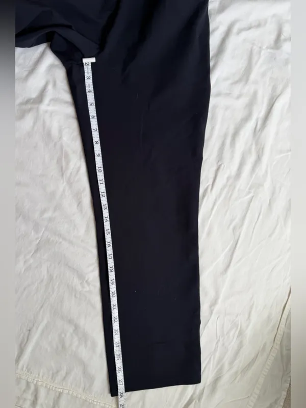 Quince XL Blue/Navy Stretch Ponte Cropped Pants‎ Pull On Career Casual - Image 4