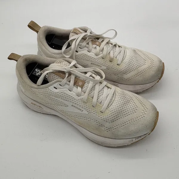 Brooks Revel 6 White Tan Running Shoes Womens 9 - Image 4