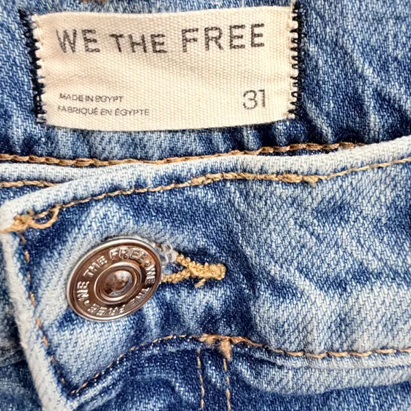 Free People Women's Risk Taker Mid-Rise Straight-Leg Jeans‎ Size 31 - Image 4