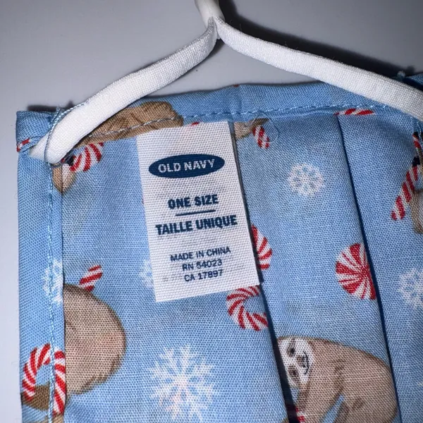 Old Navy NWOT Blue Peppermint Sloth Face Mask - Image 7