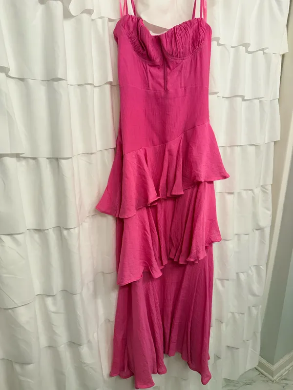 Selfie Leslie Dress Maxi Pink - Image 2