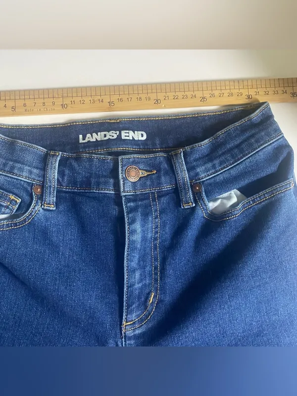 Lands' End Women's High-Rise Straight leg Jeans size 4‎ normcore - Image 7