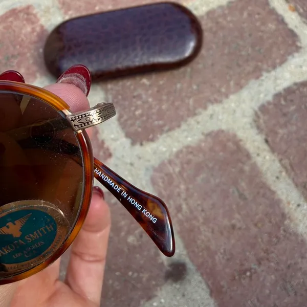 NEW Vtg retro Dakota smith Tortoise shell round sunglasses - Image 5