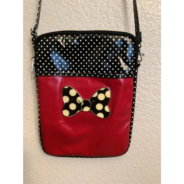 Disney Parks D-Tech Minnie Mouse Bow & Polka Dot Crossbody Tablet Bag - Image 3