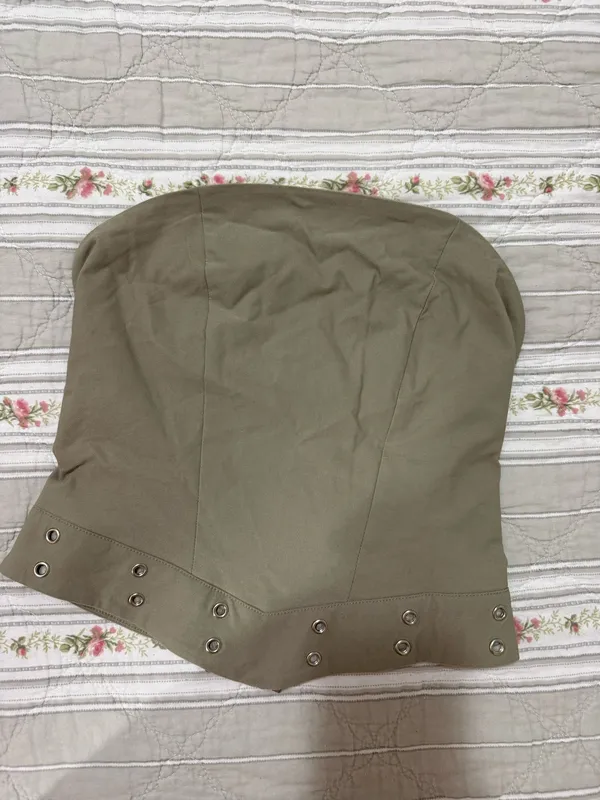 Princess Polly Green / Khaki Corset - Image 2