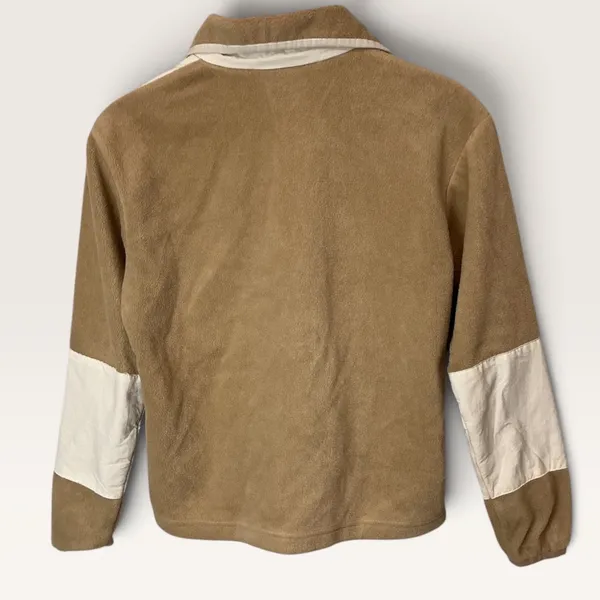 Columbia Womens Tan Cream Snap Fleece Pullover Sweater AL9102 Small - Image 3
