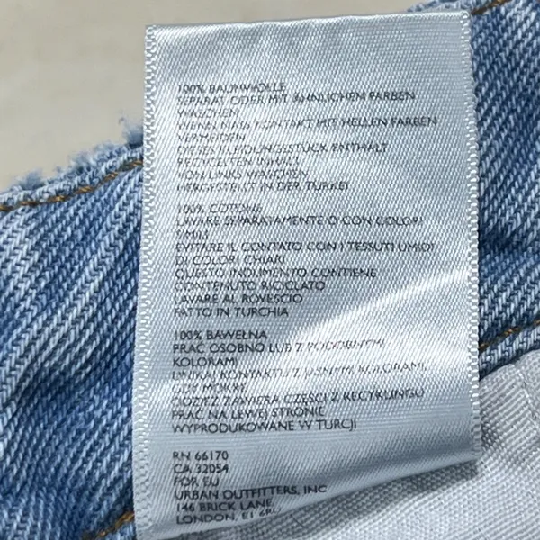 BDG Urban Outfitters Drew Baggy Pleated Jeans Light Wash Elastic Waist W28 L32 - Image 8