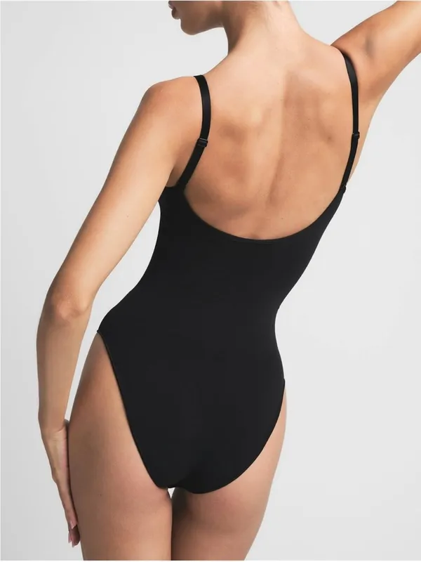 Skims Sculpting Bodysuit Brief with Snaps in Onyx L/XL - Image 2