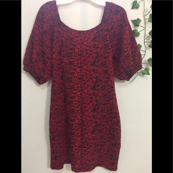 Free People Red Sunset Puff Sleeve Mini Dress - Image 11