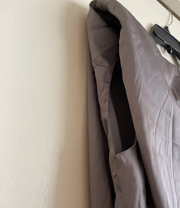 | NWOT | Satin Muscle Top | M | Light Grey | CT7484 - Image 2