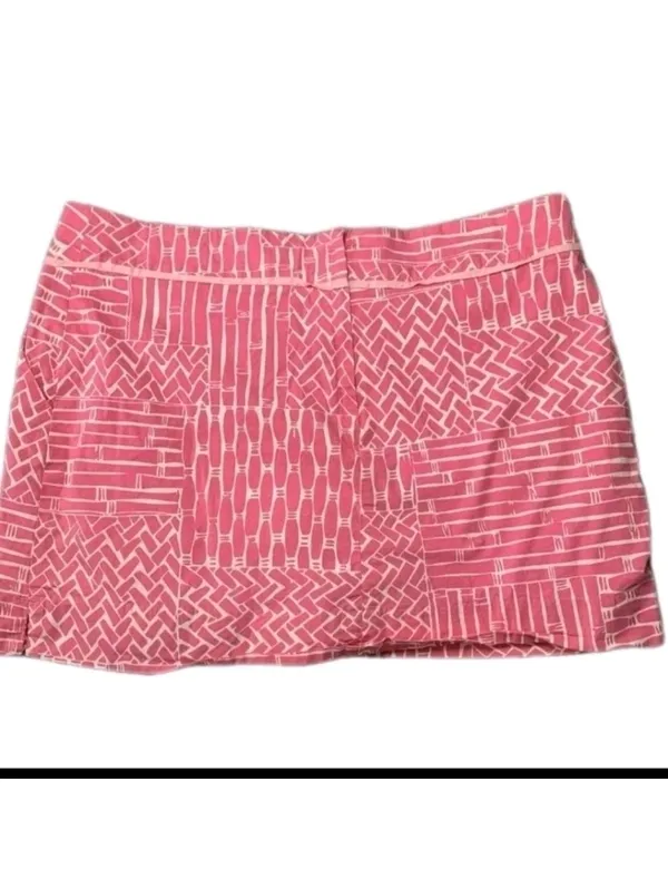 Women's Lilly Pulitzer 78399 Pink & White SKORT Size 10 Shirt Shorts Feminine - Image 3