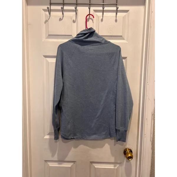 Disney Parks Mickey Minnie Americana Cowl Neck Hoodie Blue Womens L USA Flag‎ - Image 7