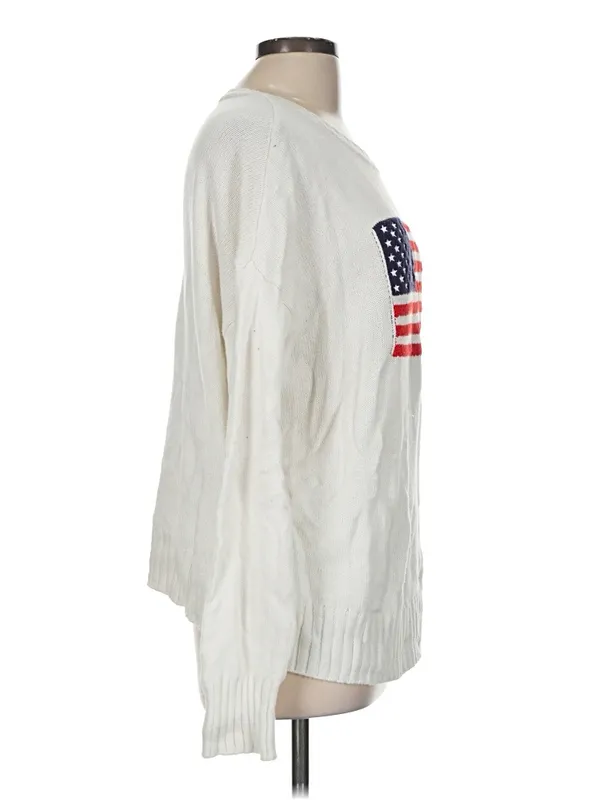 Wild Fable White Flag-Front Knit Sweater - Women's xL nwot - Image 4