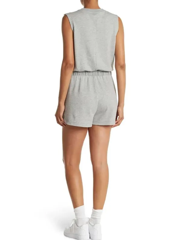 Nike Sportswear Varsity Short Romper NWT Grey Heather Size Medium - Image 4